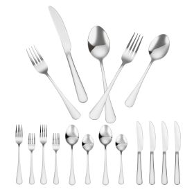VEVOR 30-Piece Silverware Set, Food-Grade Stainless Steel Flatware Utensils, Mirror Finished Cutlery Set