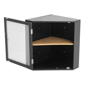 VEVOR Corner Bread Box for Kitchen Counter, Double Layer Large Capacity Bamboo Bread Storage Container, Farmhouse Wooden Breadbox for Homemade Br