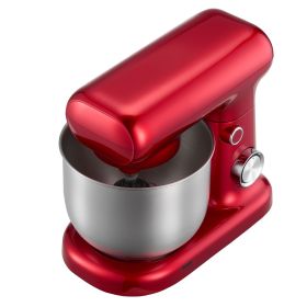 VEVOR Stand Mixer, 3 QT Electric Kitchen Mixer, 300W Dough-Mixer, 10 Speeds Tilt-head Food-Mixer with Stainless Steel Bowl, Dough Hook, Whisk, Be